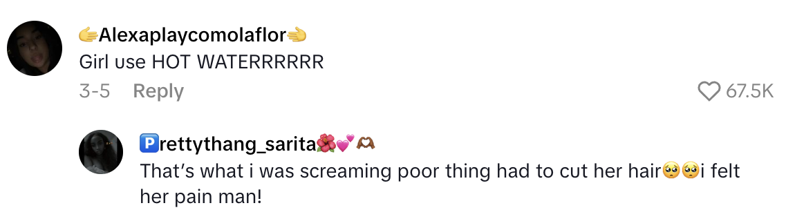 Screenshot 2025 07 05 at 2.46.28 PM A TikTokker Used Slime As A Hair Treatment... And It Didnt Go Very Well.   I’m gonna have to cut off my hair.